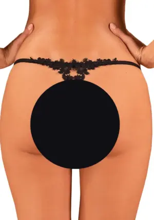 Obsessive Celia Noir - Fekete nyitott tanga XL/2XL - Image 2