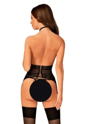 Obsessive Lacrisia - Nyitott mellű fűző harisnyatartóval,bugyival M/L - Image 3