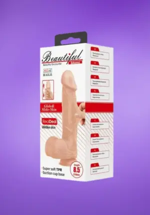 Baile Beautiful - Natúr dildó herékkel (21.8cm)