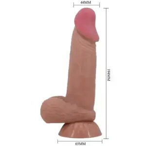 Baile Sliding Skin - Realisztikus dildó tapadókoronggal (19.4 cm) - Image 5